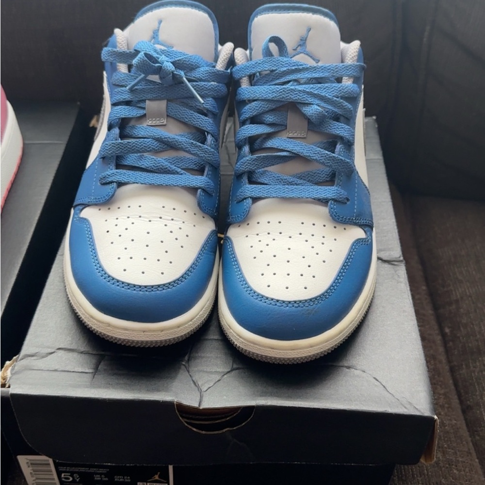 Jordan Blue and White Sneakers